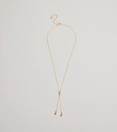 Sleek Minimalist Era Teardrop Slider Necklace
